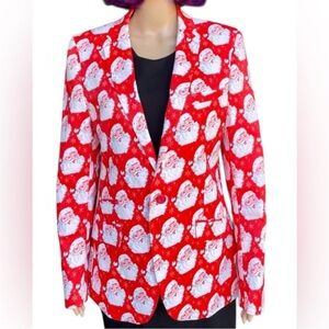 Unisex Suslo Couture Holiday Blazer Slim Fit - Santa Claus
